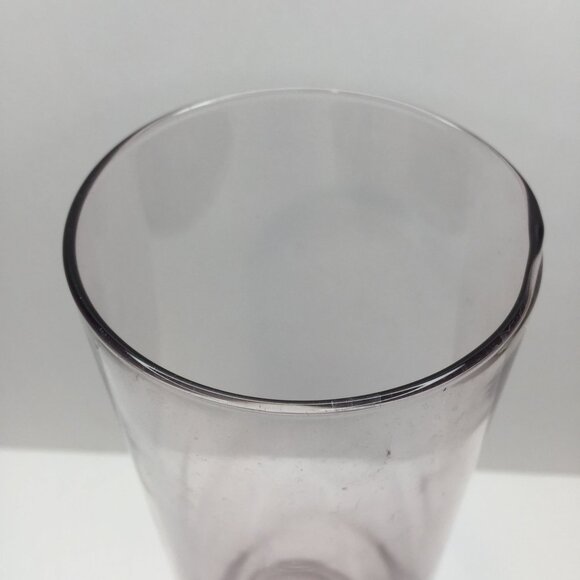 Vintage Set of 3 Libbey Amethyst Glass Bud Vases Home Bathroom Decor 10.5" 7.5" - Picture 3 of 16